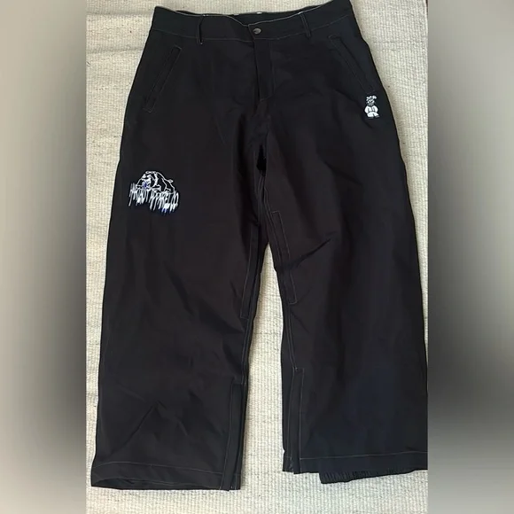 スキー Harlaut apparel SHITKID PANTS XXL harlaut | Pants | Harlaut Shitkid Snowpants Voff Patch Black